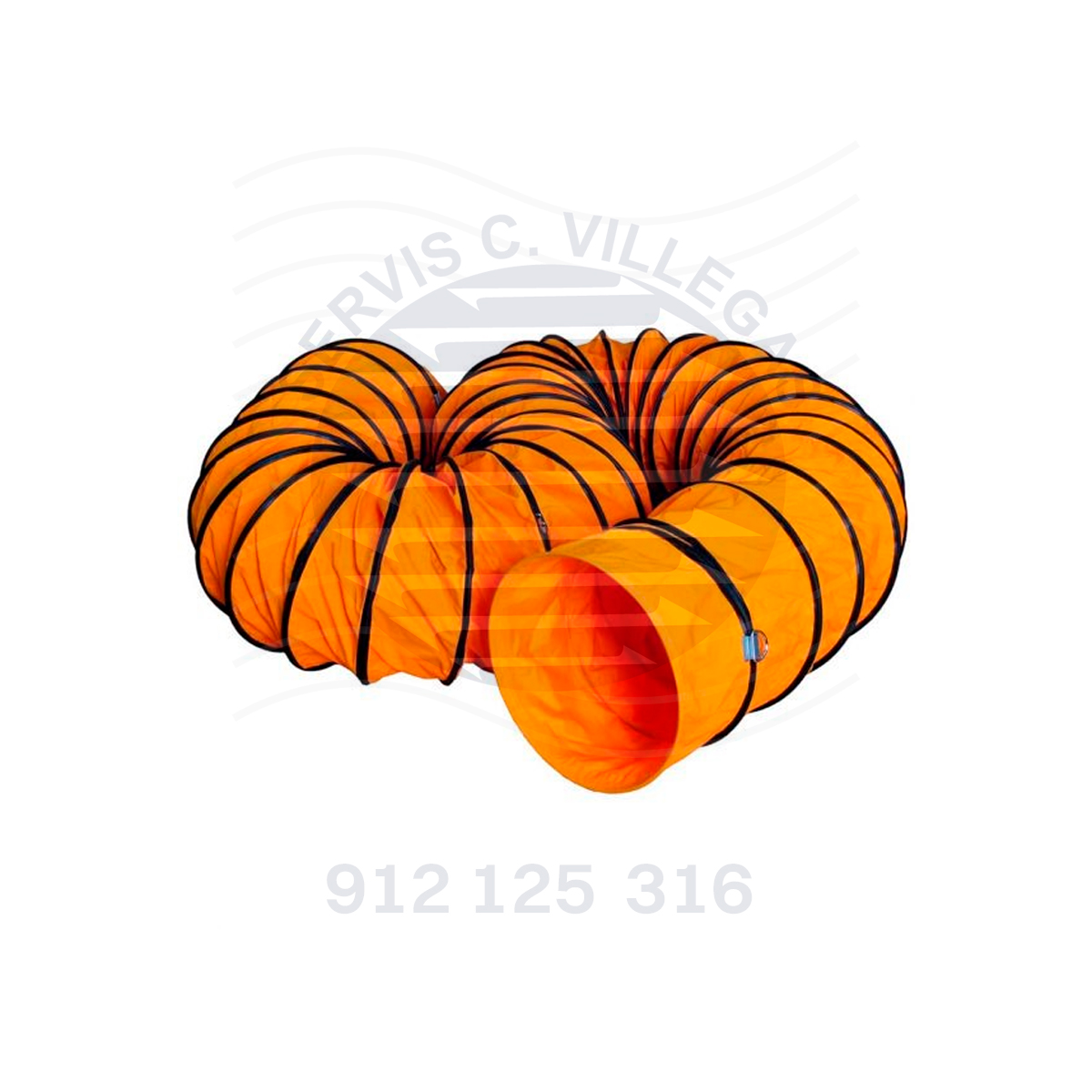 DUCTO FLEXIBLE PVC COLOR ANARANJADO 12