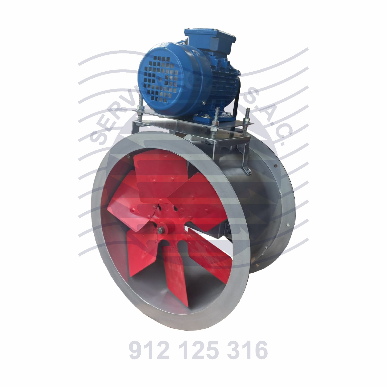 Extractor tubular industrial, motor 1hp kraftmann